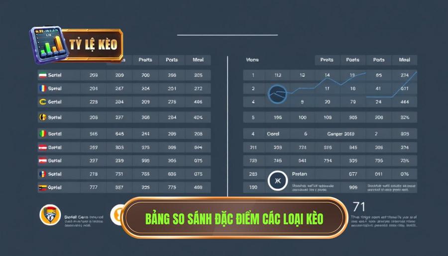 Bảng so sánh đặc điểm các loại kèo
